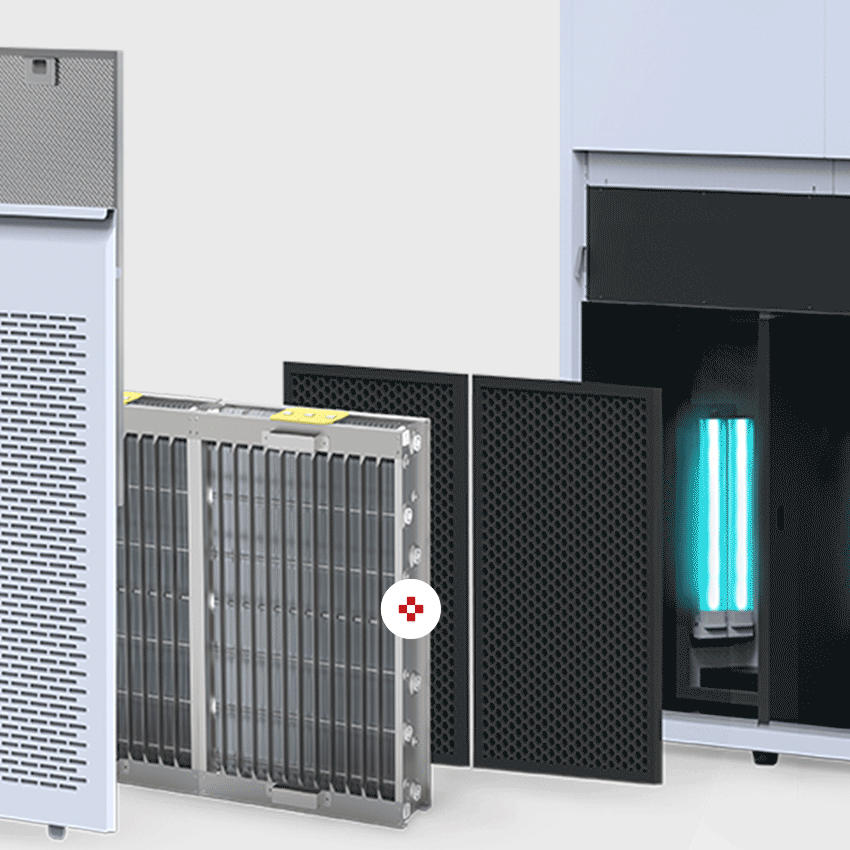 Dual air purifying and disinfection system